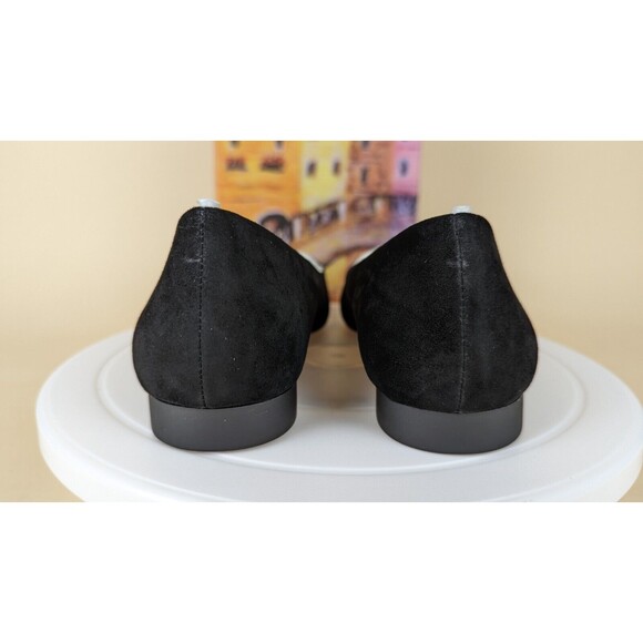 Bella Vita Vivien Ballet Flats Womens 5.5 M Black Suede Pointed Toe Shoes NWB - Picture 6 of 11
